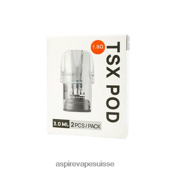 Aspire Tsx Pod 1,0 ohm (3,0 ml)/2 pièces par paquet (compatible avec cyber s et cyber x) | Aspire Suisse J404NX234